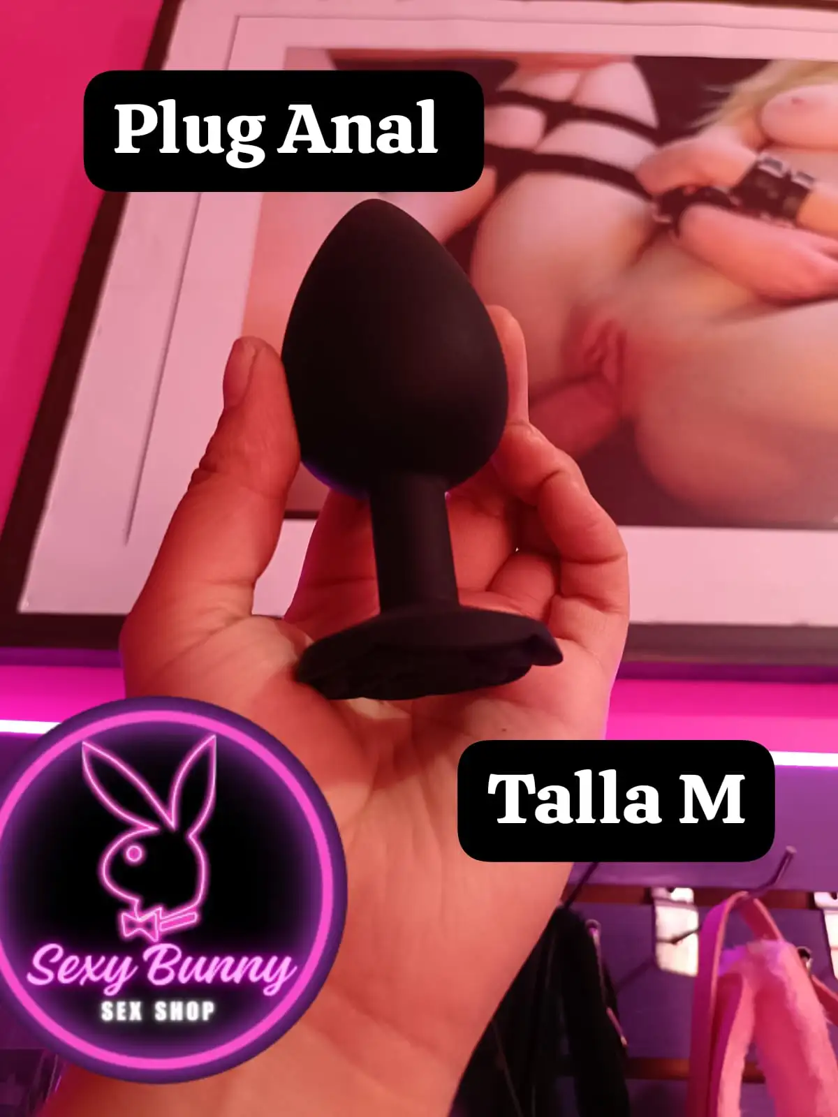Plug Anal Flor Negra Talla L