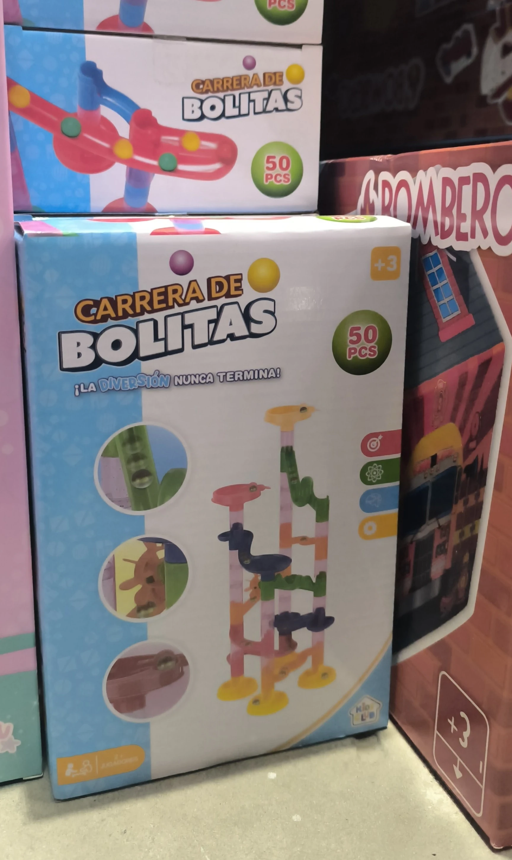 Juguete Carrera de bolitas 50pzas 2