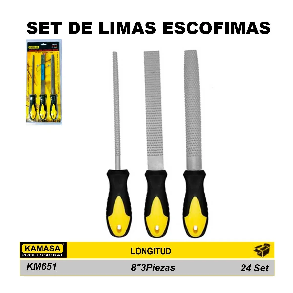 SET ESCOFINA LIMA KM de 3pzs 8"