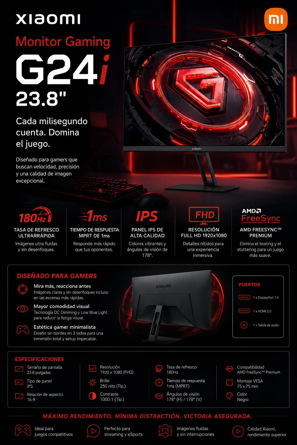 Monitor Xiaomi Gaming 23.8"