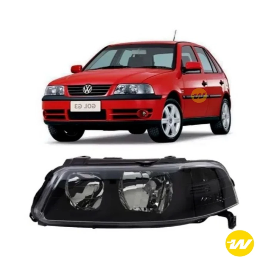 Farol Vw Gol G3 2000-2006 Marco negro
