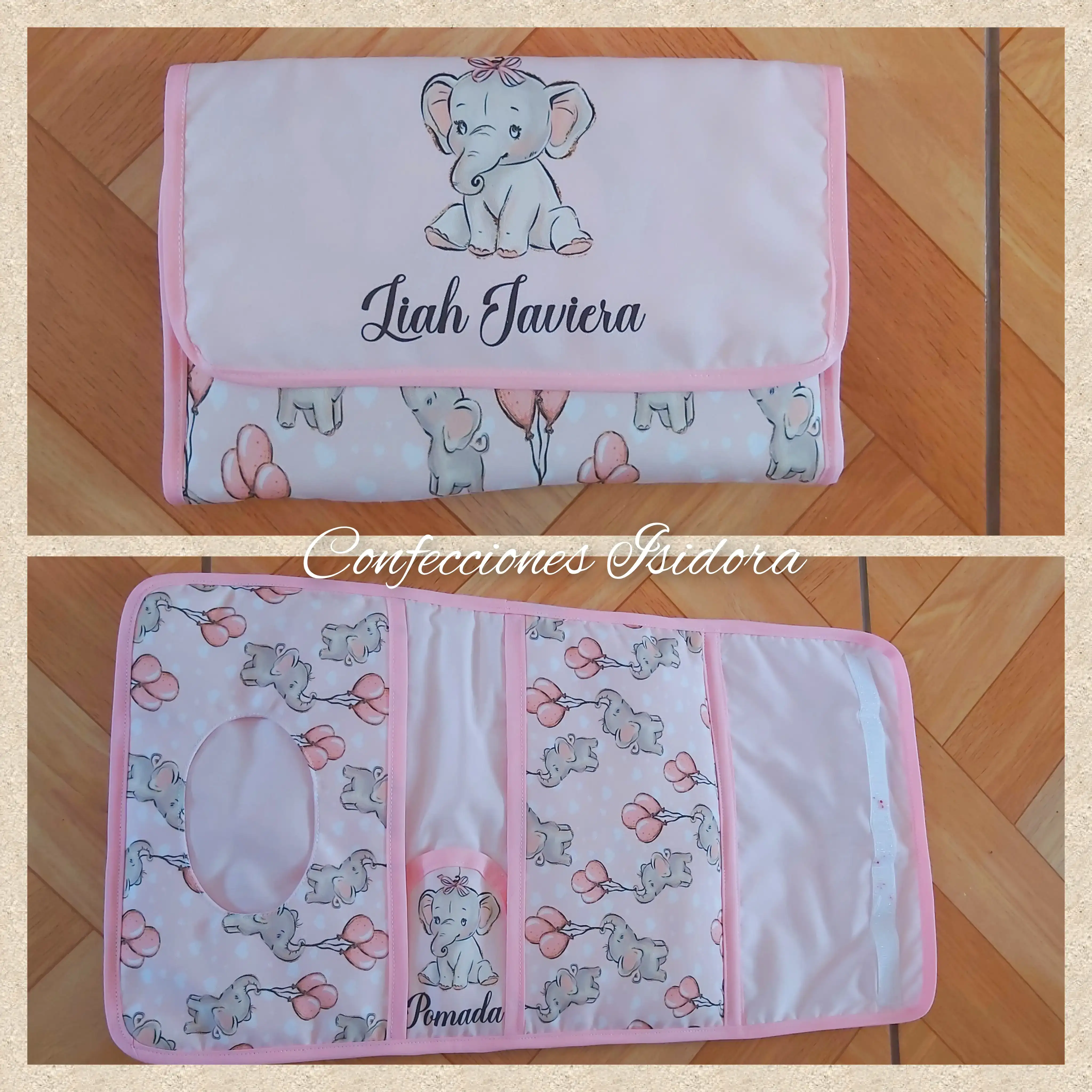Estuche porta Toallas humedas, Pañal y Pomada 