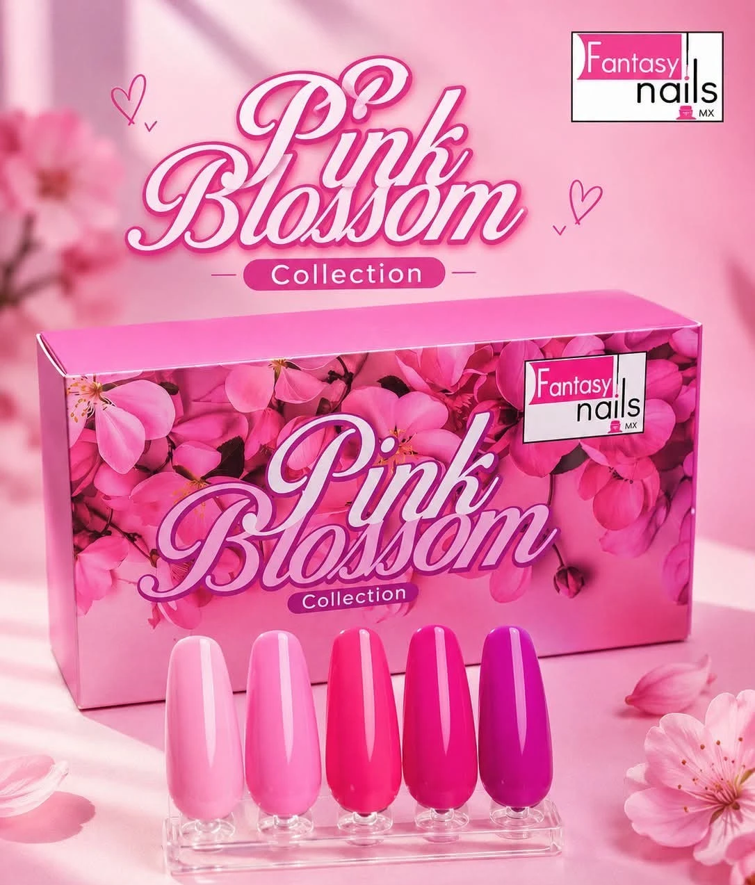 COLECCION PINK BLOSSOM FANTASY NAILS