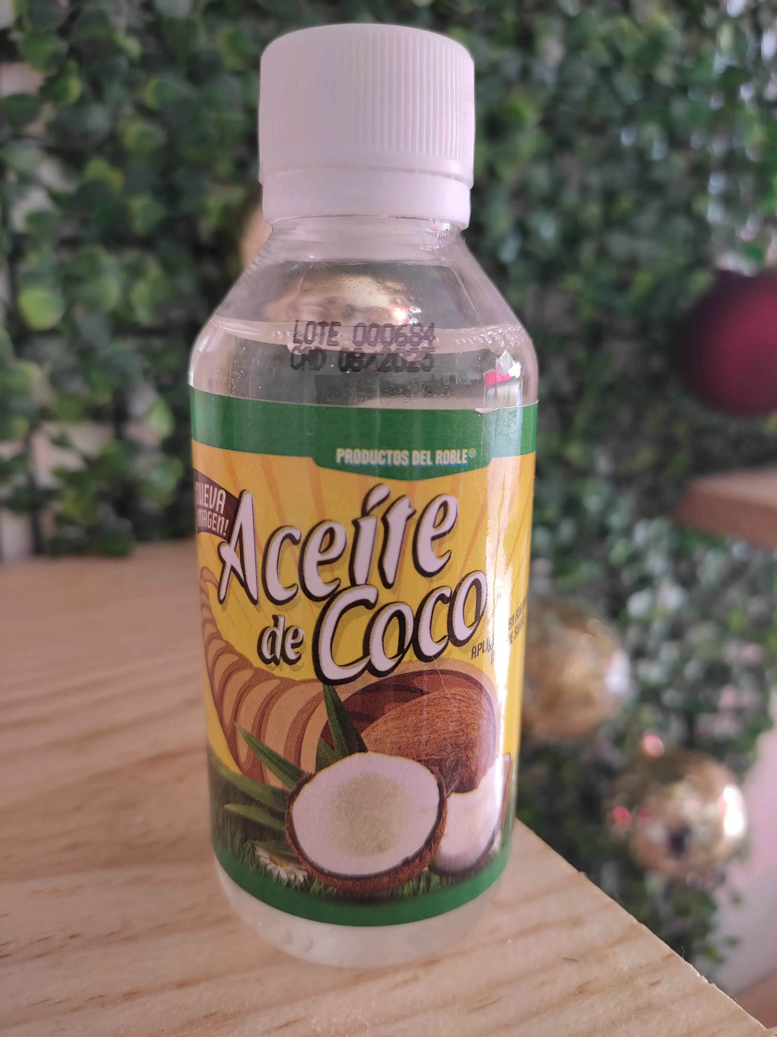Aceite de coco productos del roble 