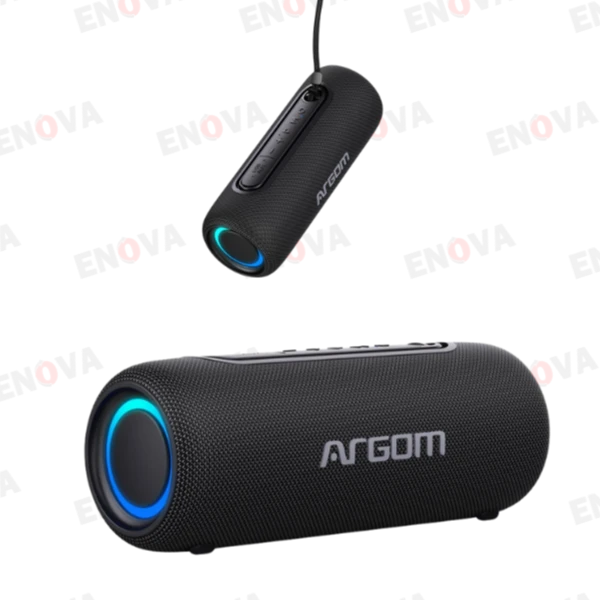 Bocina BT Radyon X32 IPX5 con luces LED, negra