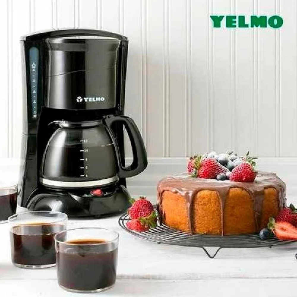 Cafetera Yelmo CA-7108 semi automática negra de filtro 220V