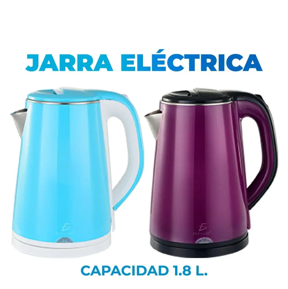 Jarra tetera cafetera eléctrica 1.8 litros Acero inoxidable portátil  2