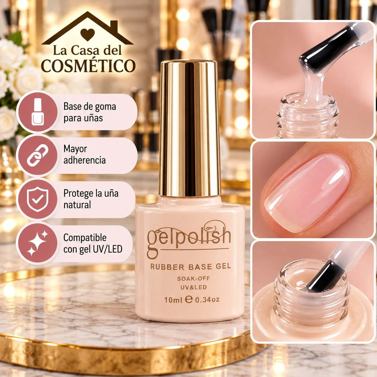 gelpolish base rubber transparente 