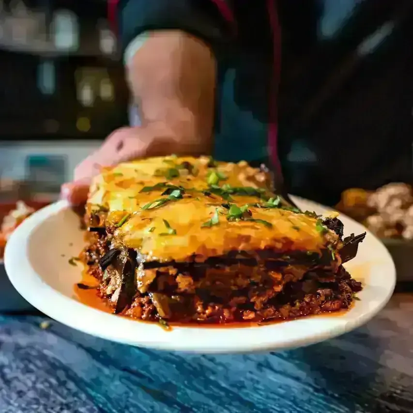 Musaka de carne y berenjenas
