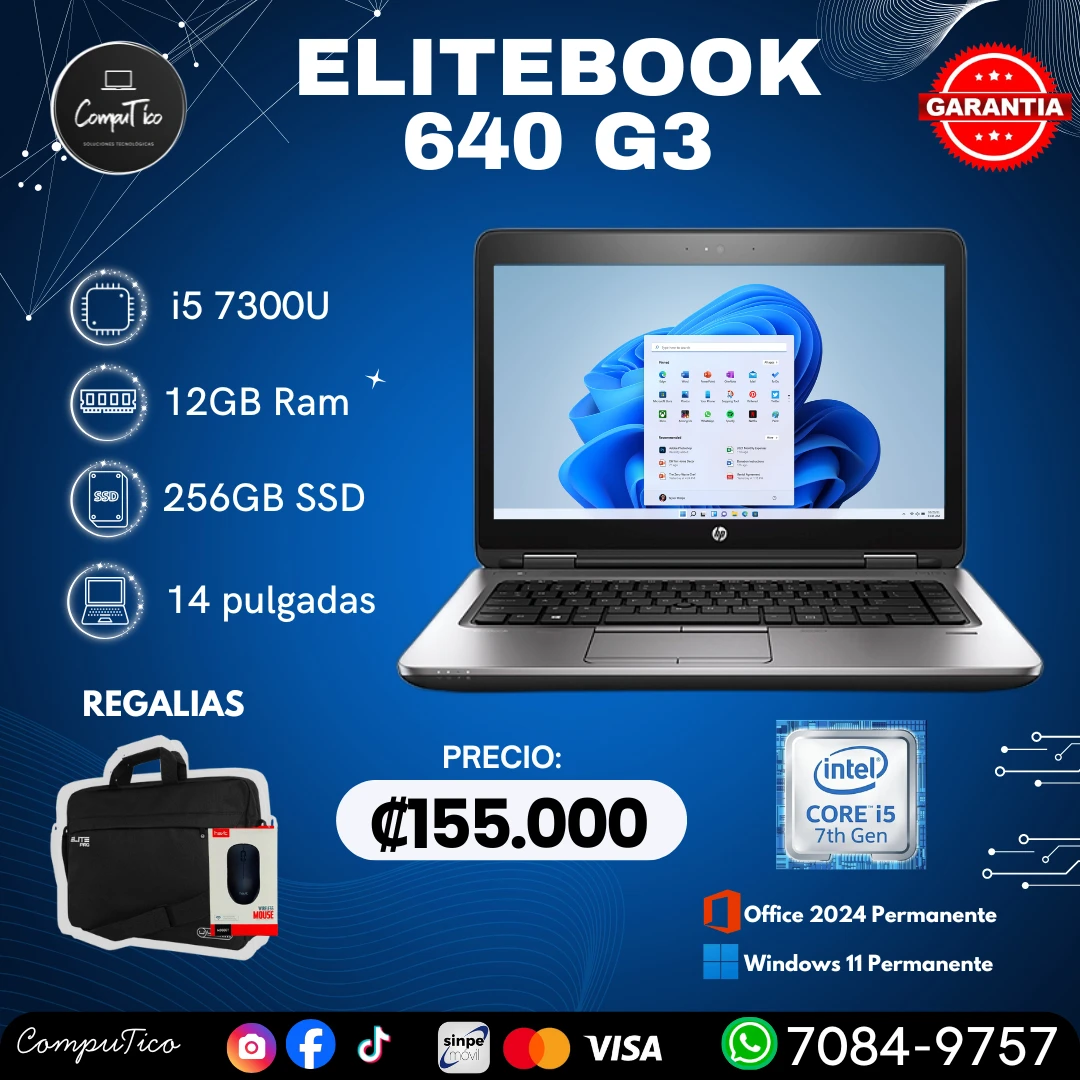 HP PROBOOK 640 G3 i5 7300U 256/16GB 14" 