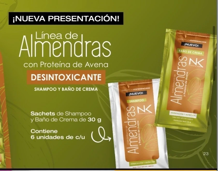 Sachet shampu y acondicionador Almendras 