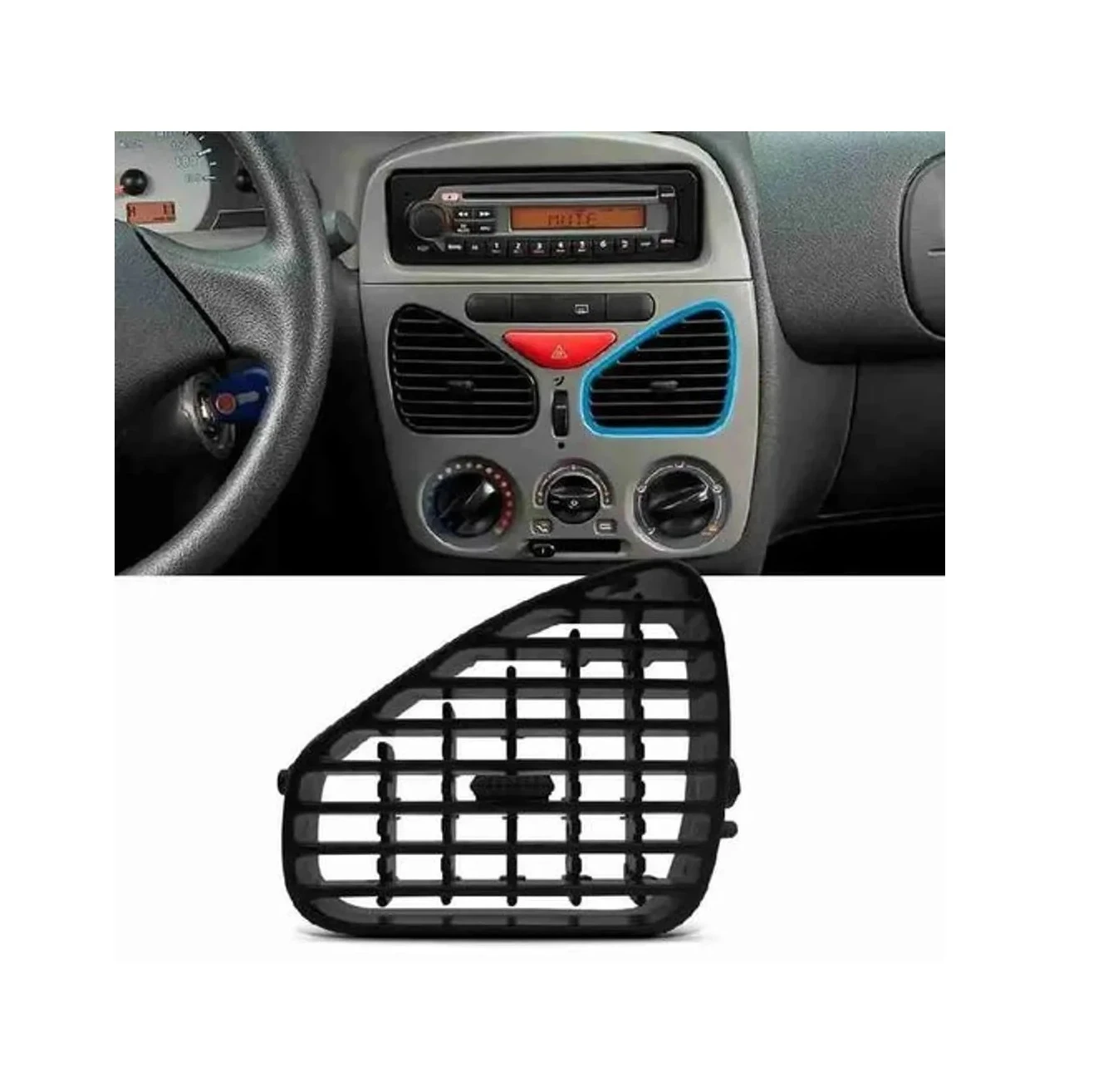 Rejilla salida aire central Fiat Palio / Siena / Strada 2002-2012  AP1212 AP1213 2