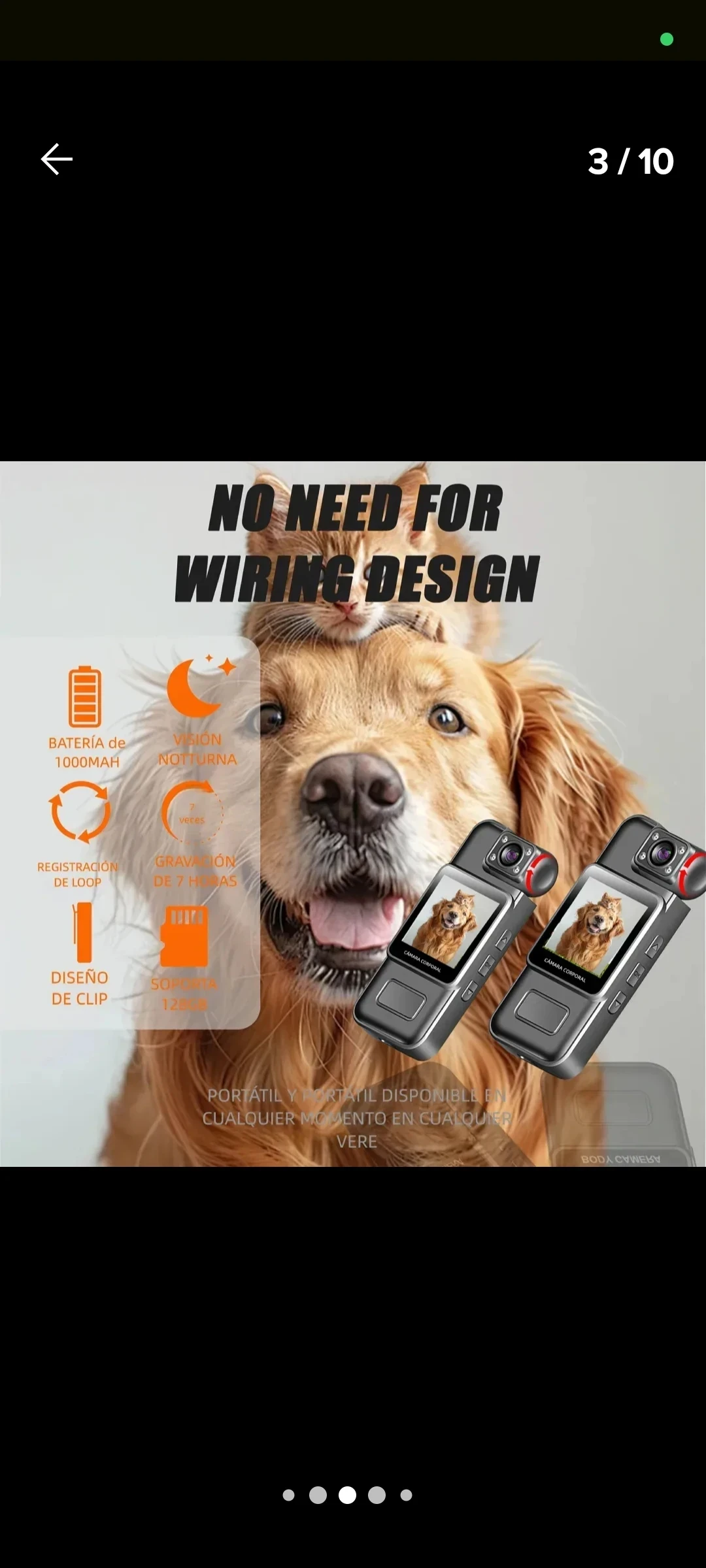 Mini cámara corporal 4k HD WIFI 4