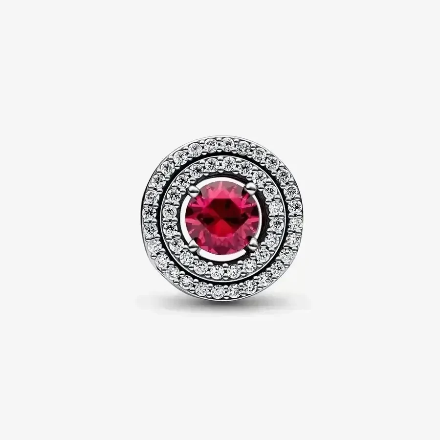 Charm Redondo Nivelado Rojo Brillante  2