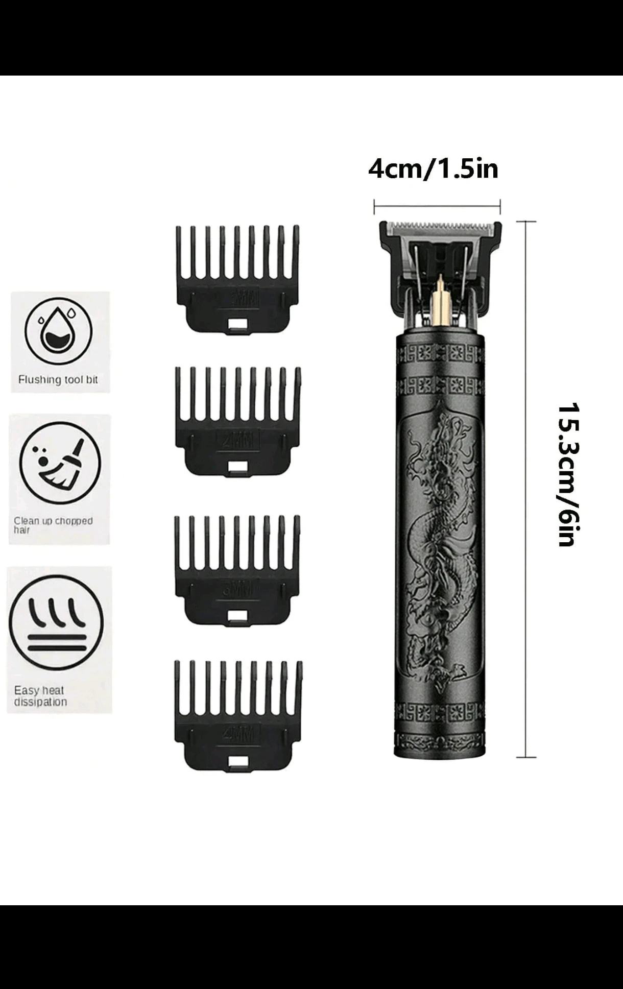 Máquina Patillera Profesional Inalámbrica WEEME - Edición Dragón Imperial 2
