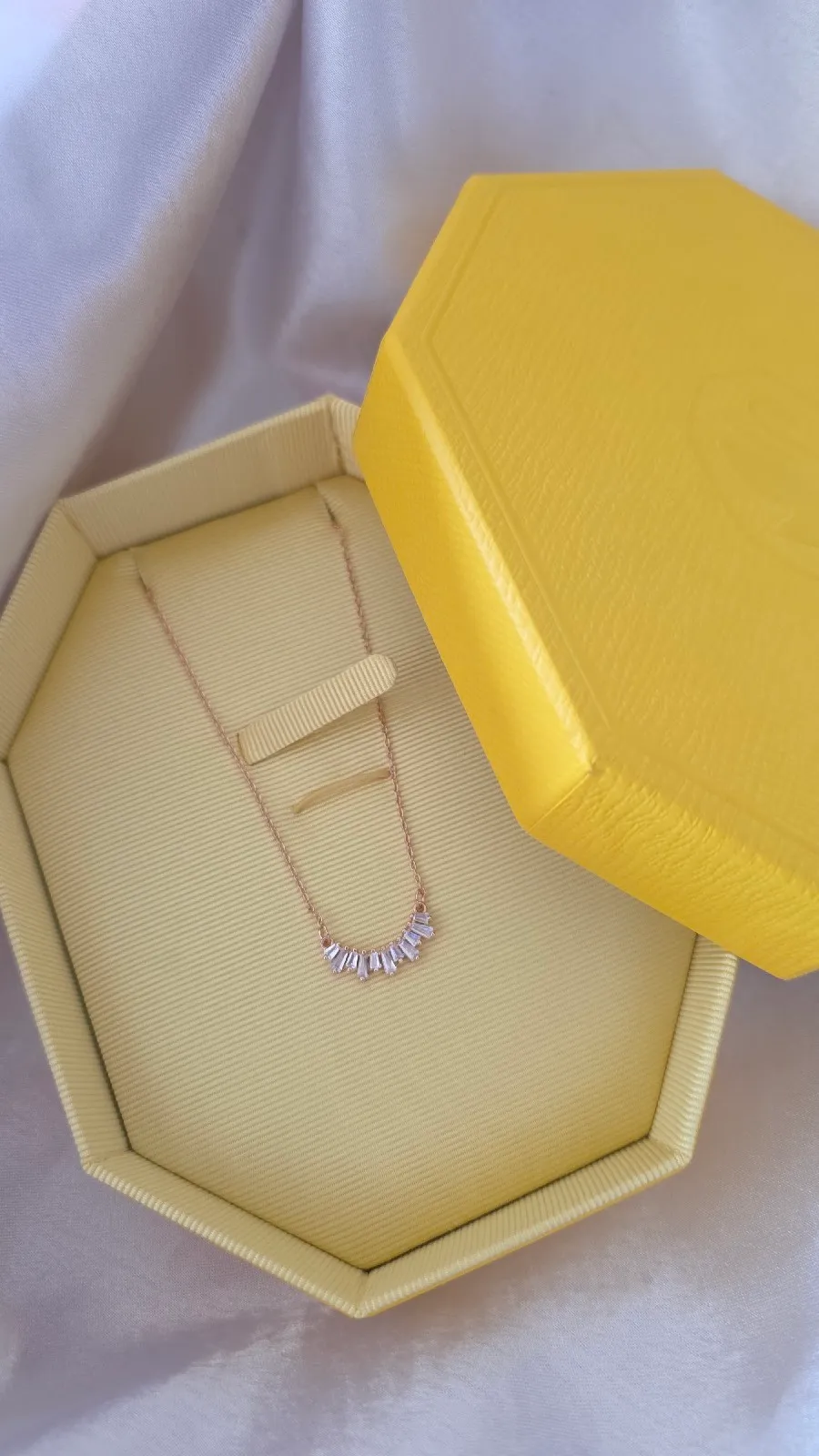 Swarovski Sunshine Rose Gold Crystal Smile Necklace 3