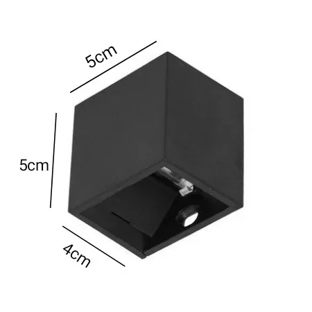 APLIQUE PARED MINI NEGRO REGULABLE 2W 3000K 4