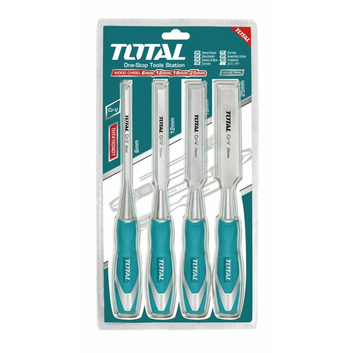 THT41K0401 Juego de 4 formones mango comfort grip total