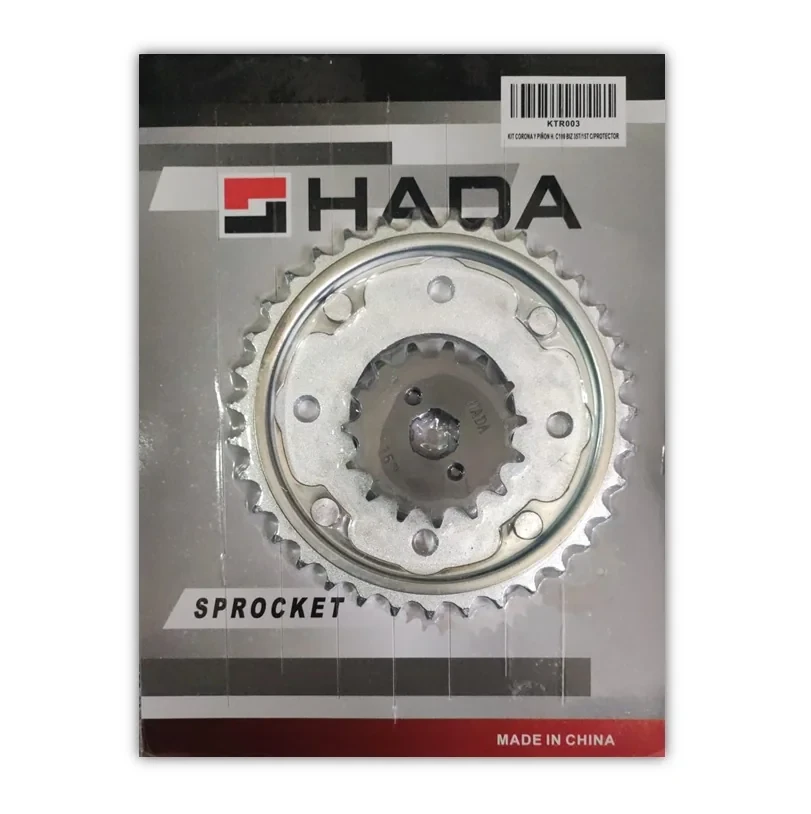 CORONA-PIÑON HONDA 100 BIZ  (35 - 15) C/PROT. - [HADA] - 22295