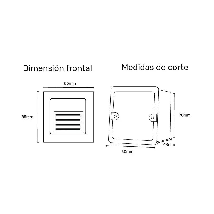 LUMINARIA LED GRADA/PARED ALBA 3W IP54 3