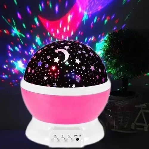 Lampara Proyección Rotatoria Estrellas Multicolor espanta cuco 3