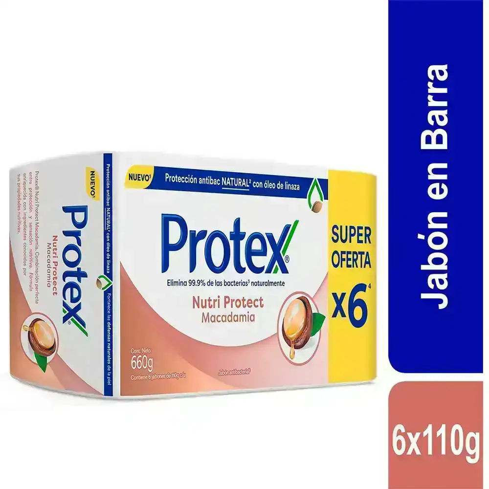 Jabón Protex Macadamia x 6 - 110g c/u