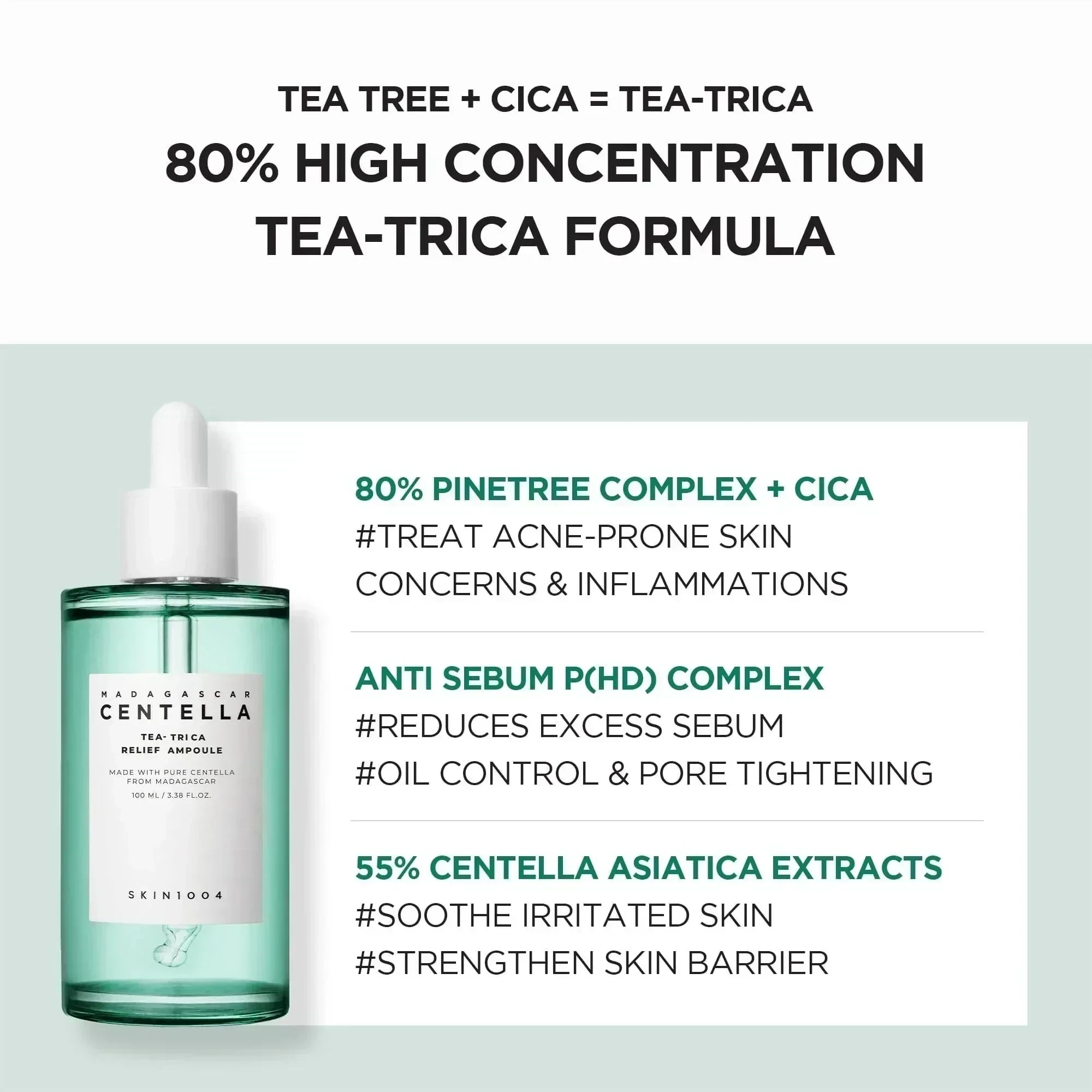 SKIN 1004 - Madagascar Centella Tea-Trica Relief Ampoule [100ml] 2