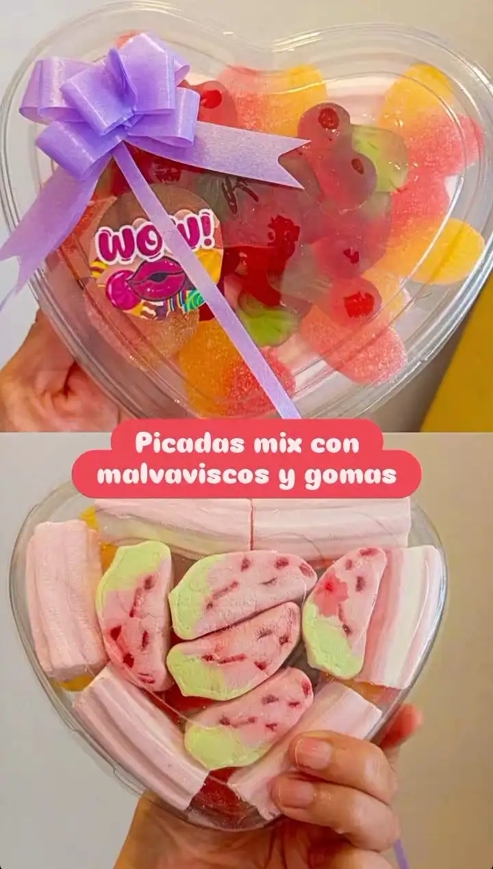 Picadas de gomitas en bandeja corazón 🩷 3