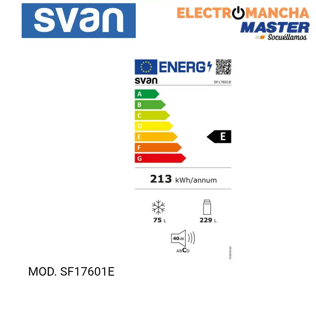 FRIGO 2 PUERTAS SVAN SF17601E CICLICO 1,72*60 E 4