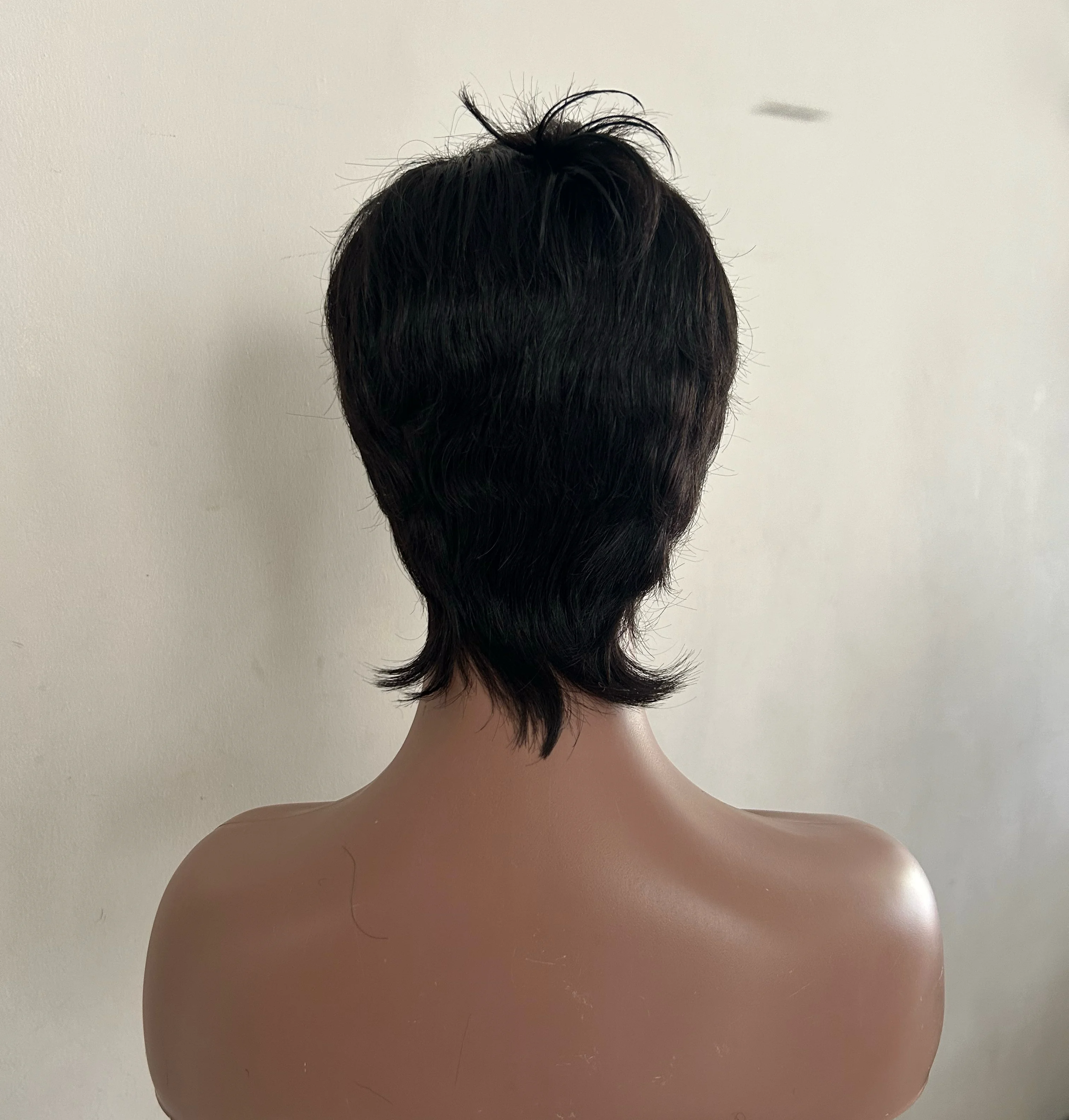 Peluca pixie color negro  4