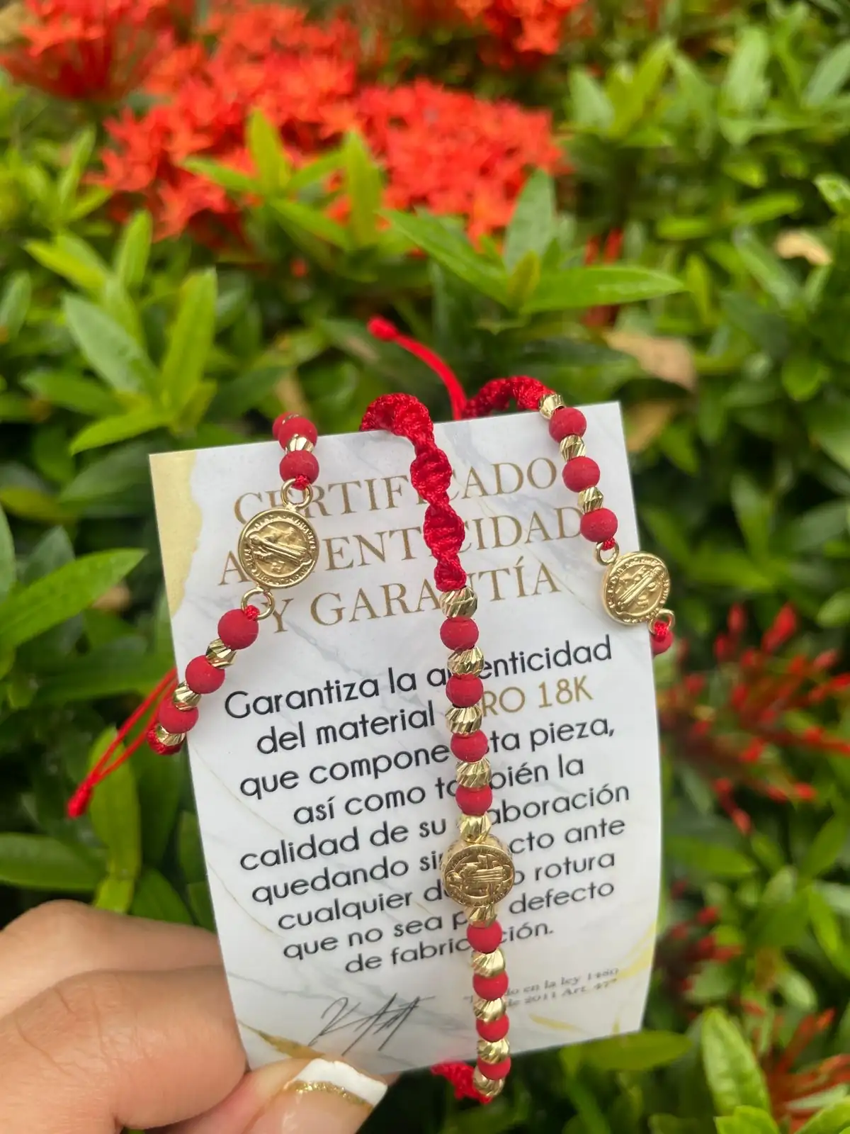 Pulsera balines roja 0,8 gr