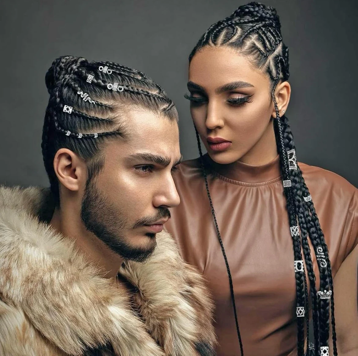 Joyas de cuentas de cabello plateadas, 218 accesorios  para el cabello, joyería Loc para rastas, joyería para el cabello , 14 estilos de accesorios para trenzar el cabello, bricolaje