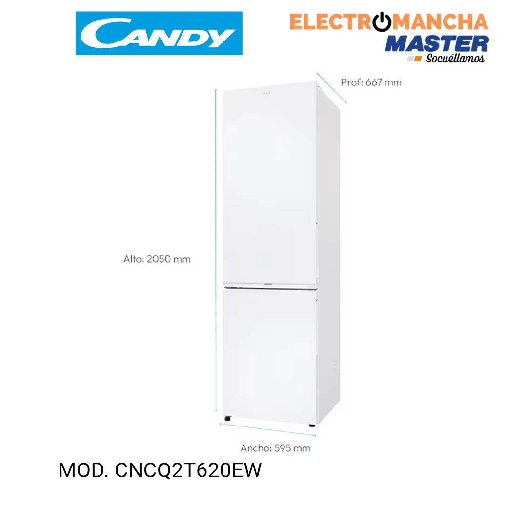 FRIGO COMBI CANDY CNCQ2T620EW 2,05"60 BLANCO NF E  2