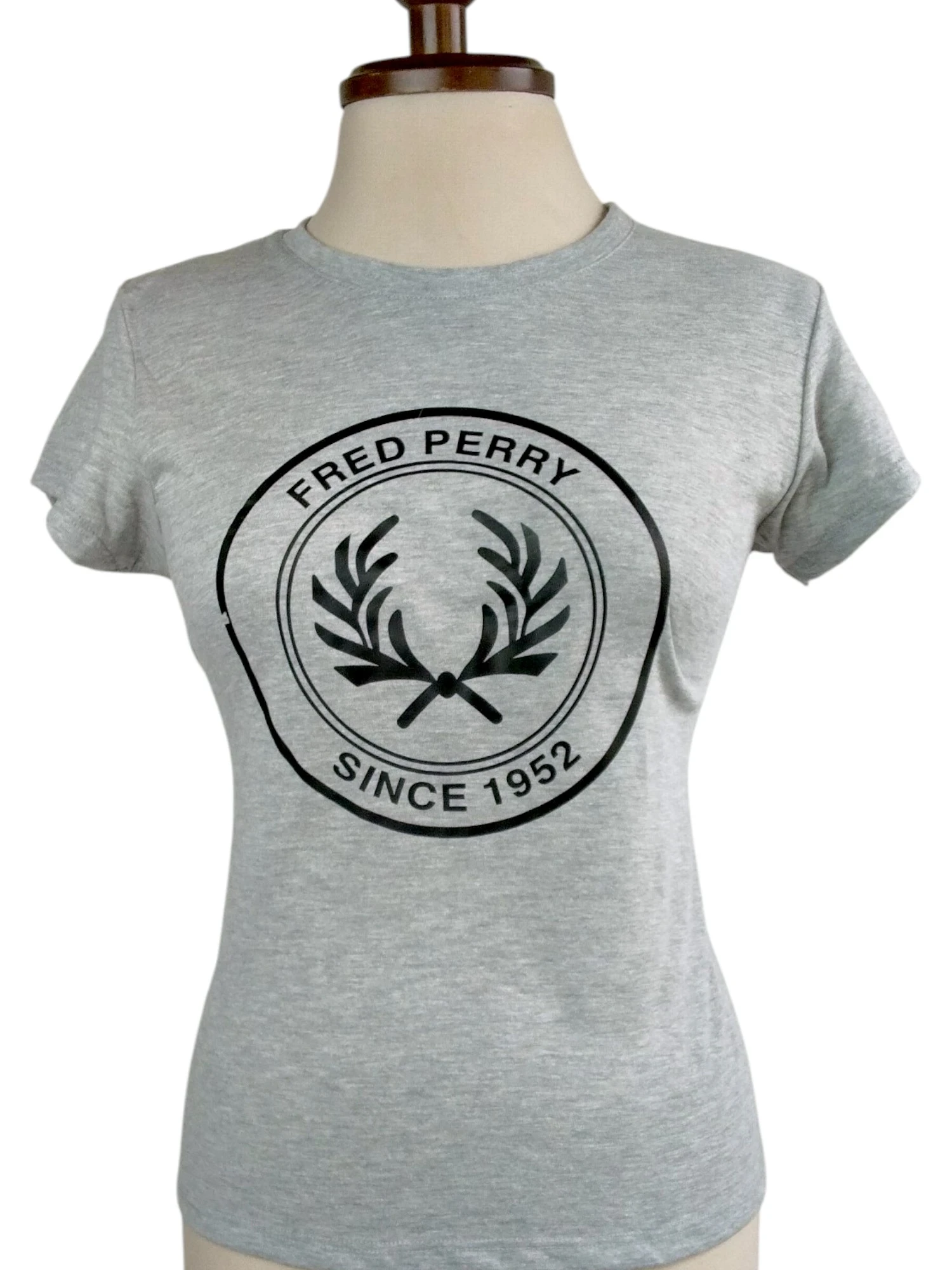 Camiseta gris estampada