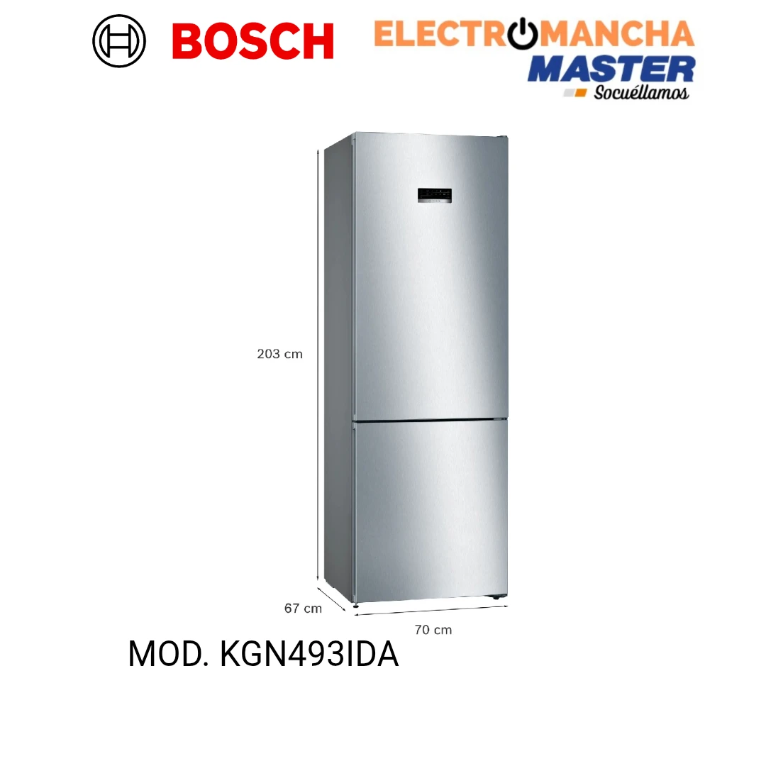 FRIGO COMBI BOSCH KGN493IDA 2,03*70 INOX NF CLASE D  5