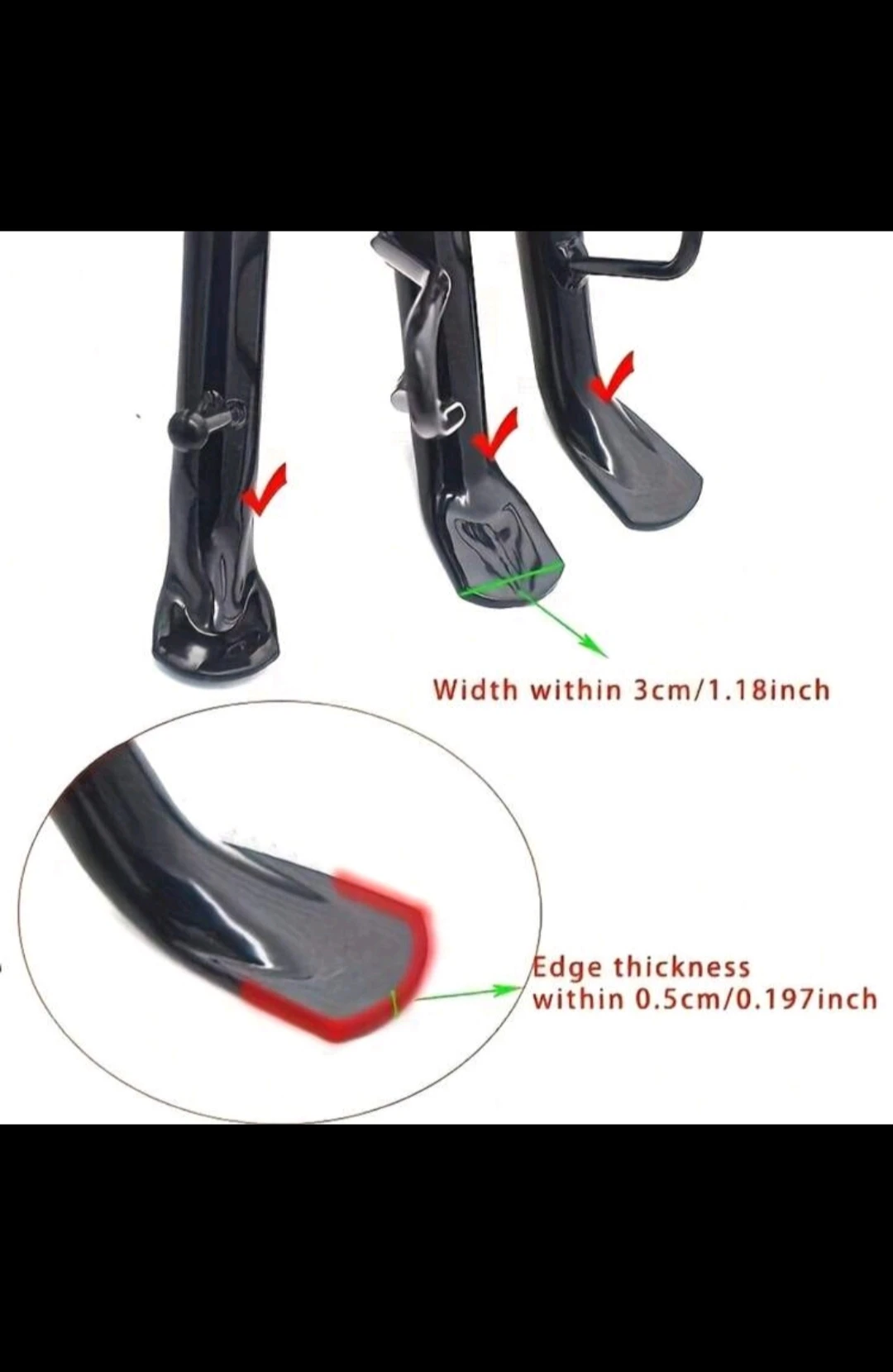 Extensor de pata para motocicleta/ Jpmotor/ Aluminio  7