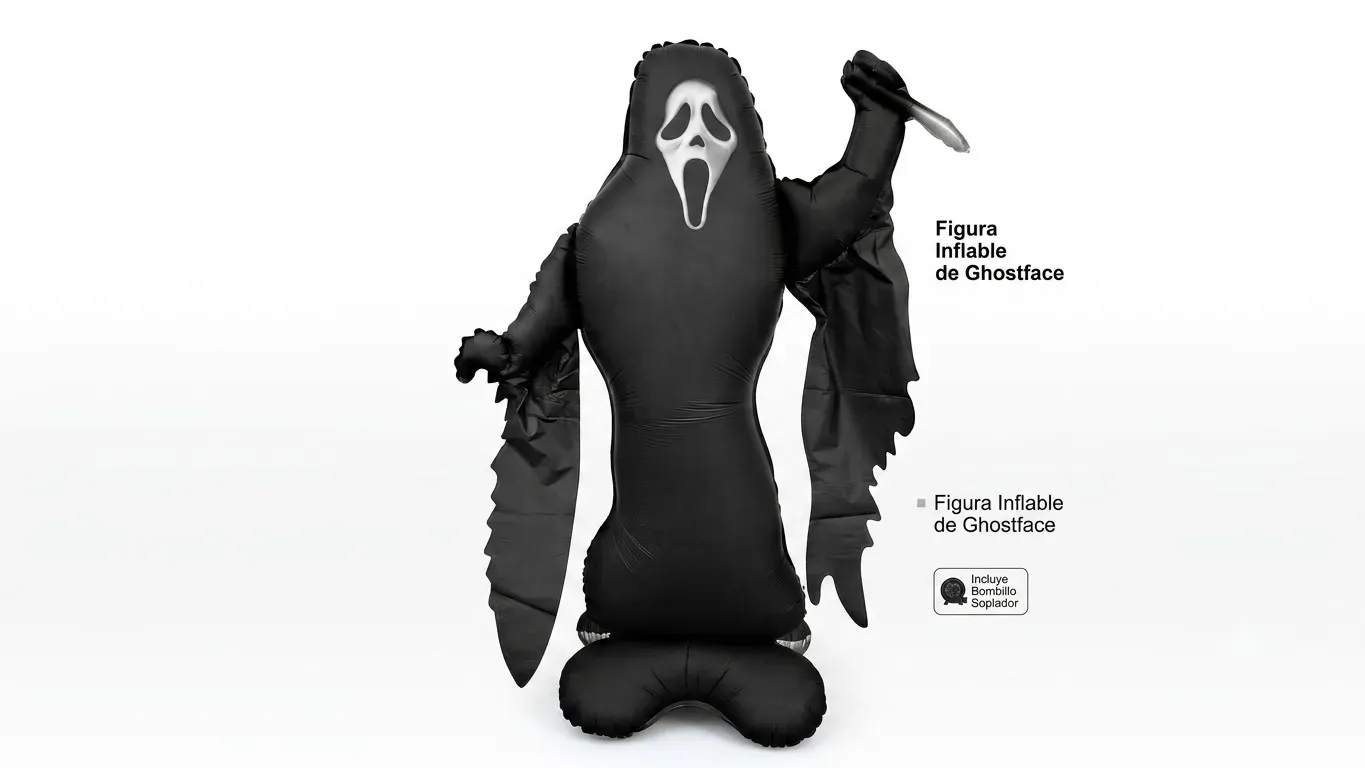 Globo metalizado gigante scream con base 103x135cm 