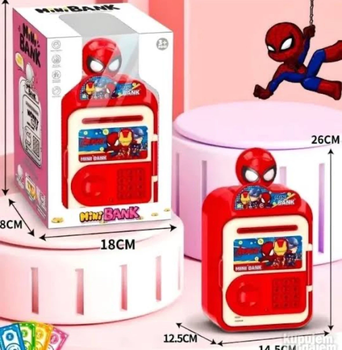 Alcancia spiderman musical y con luz  2