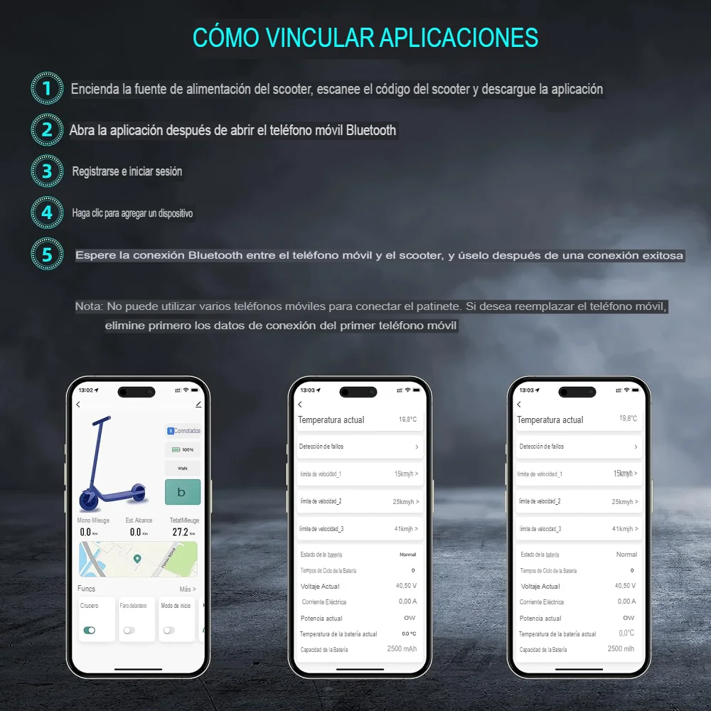 Scooter Eléctrico Adultos 500w 36v-15ah Bluetooth App SWENAT 7