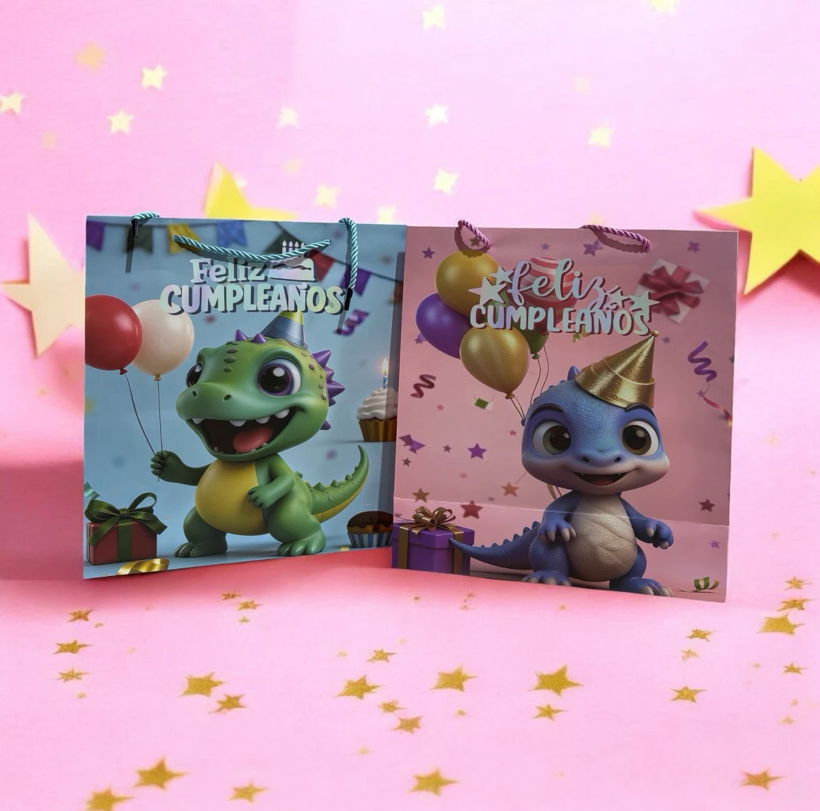Docena de bolsa de regalo estampado dinosaurio