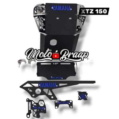 AC XTZ 150 COMBO NEGRO X 6 PIEZAS ( PECHERA, FRENO DELANTERO, MORDAZA, ACUTRAX, PLACA, CADENA )