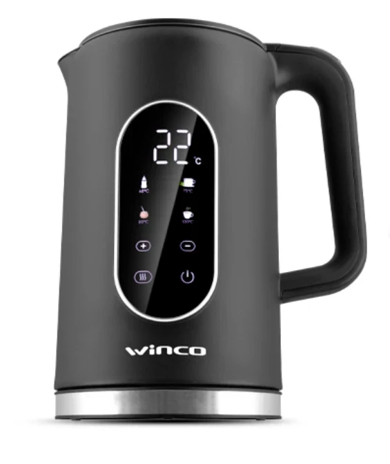 PAVA ELECTRICA DIGITAL TACTIL 1.7LTS  WINCO NEGRA