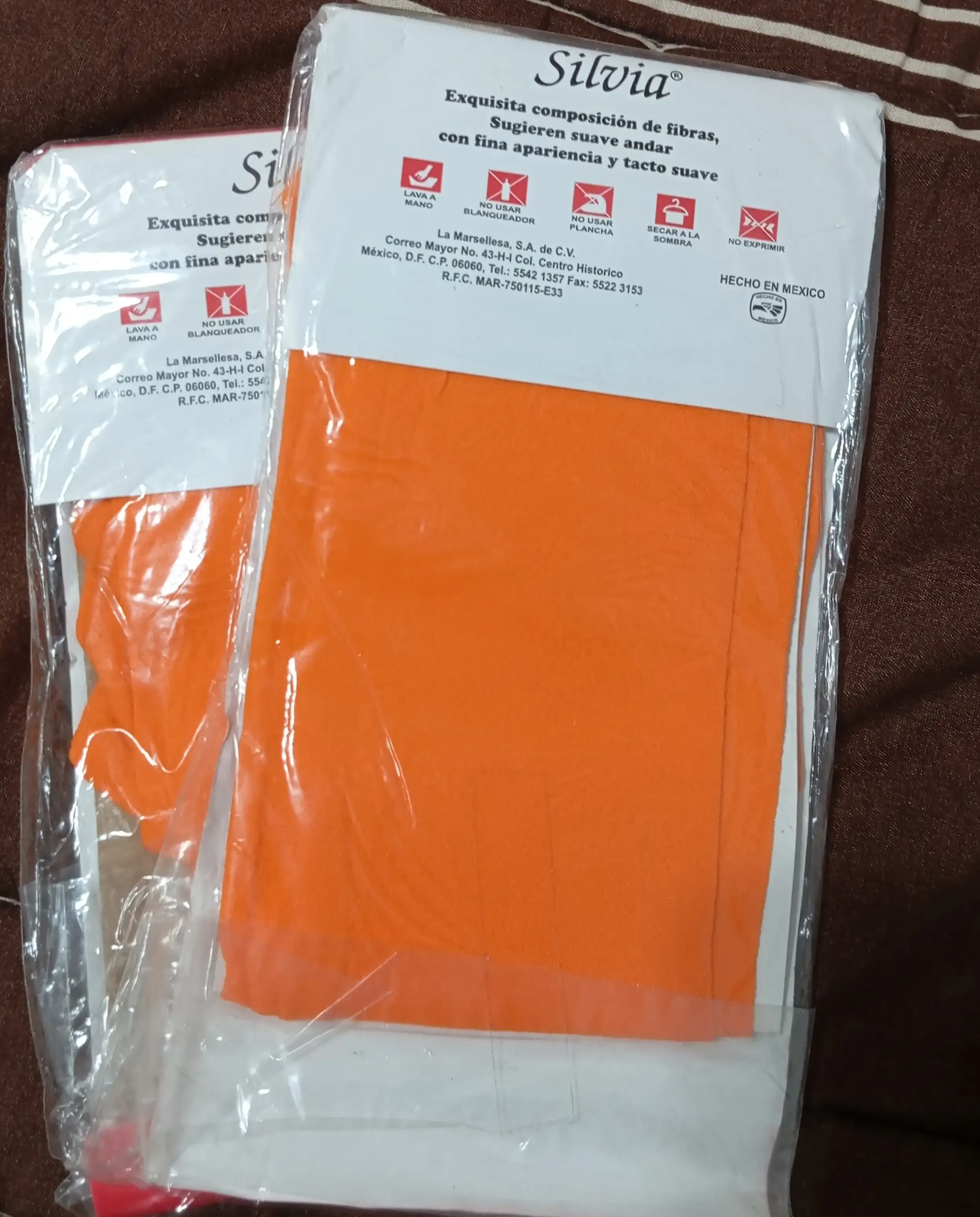 Malla lisa de nylon delgadas Silvia 1-3 años naranja