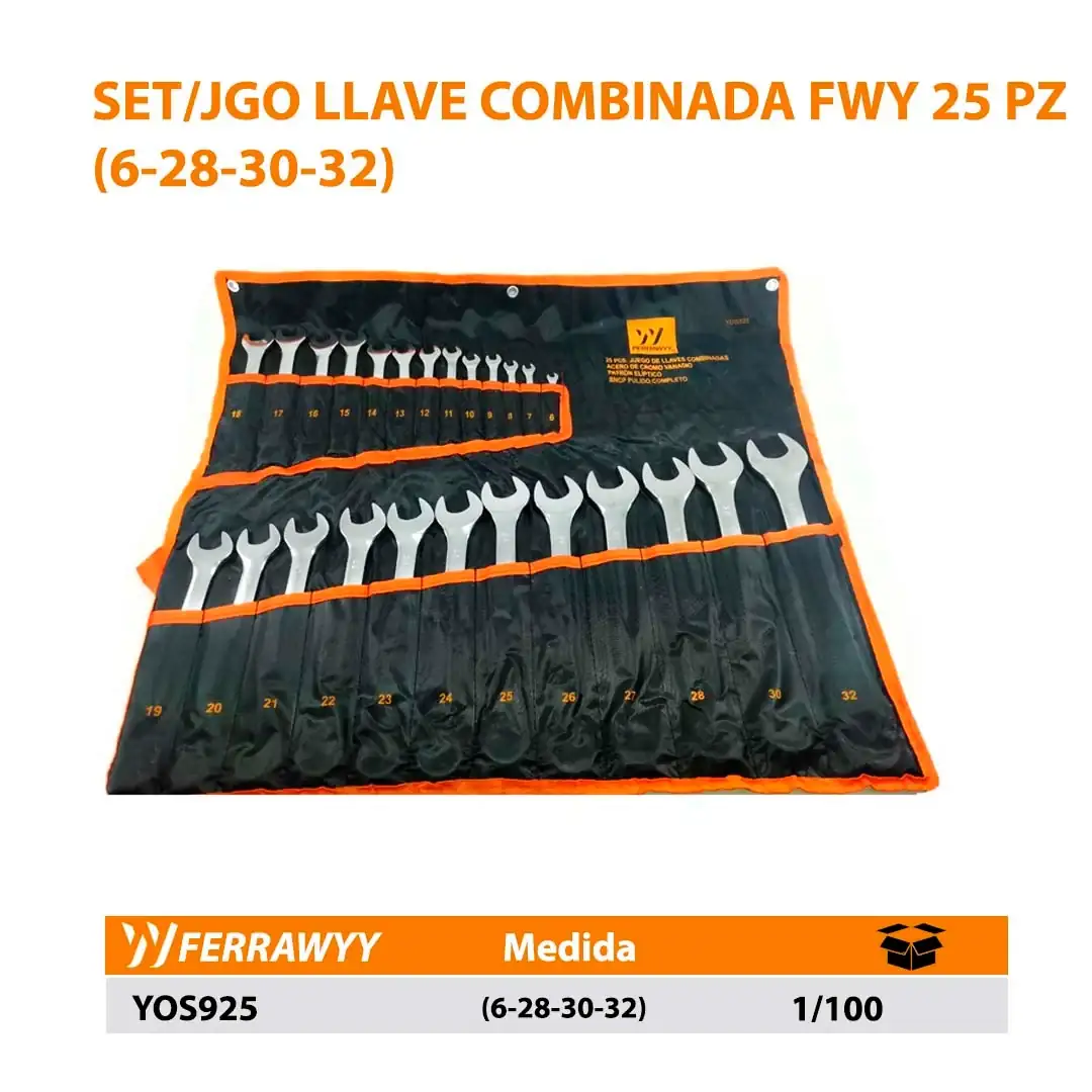 SET/JGO LLAVE COMBINADA FWY 25 PZ (6-28-30-32)