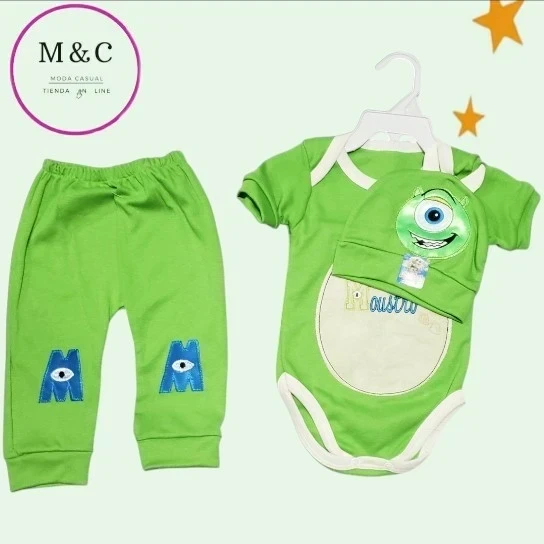 conjunto bebe monster