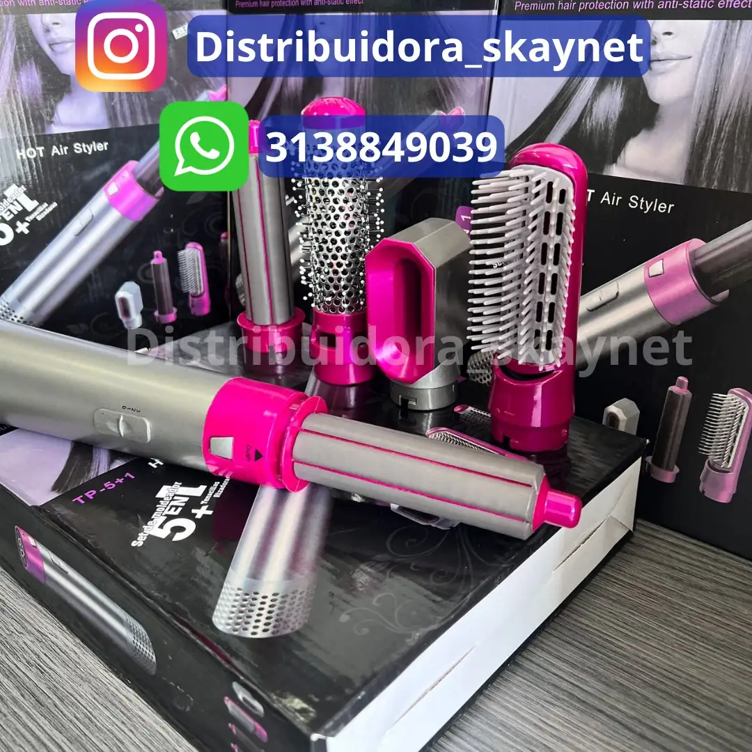 Cepillo Electrico Secador Pelo 5 En 1 Accesorios Intercambia 2