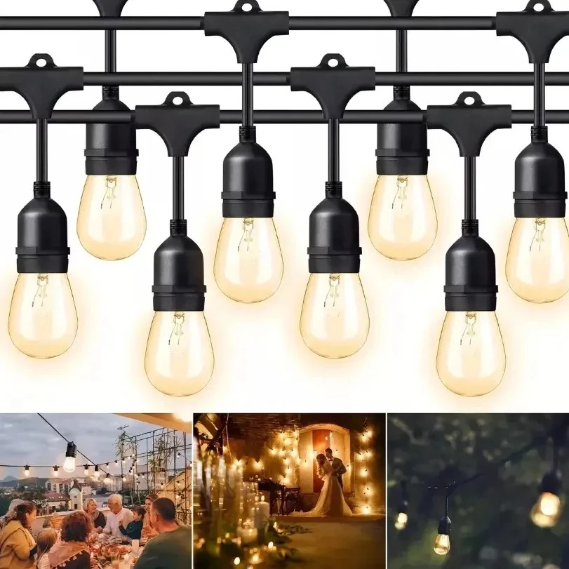 Guirnalda 10mt con 10 Ampoletas Led 2W Terraza Enchufado 4
