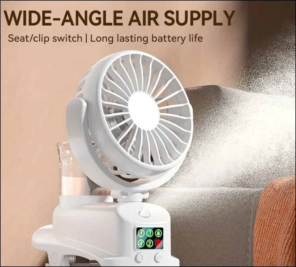 Ventilador de pinza con aspersor 3