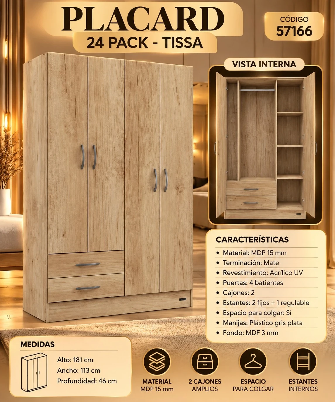 PLACARD 24 PACK – TISSA *CONSULTAR DISPONIBILIDAD CON EL VENDEDOR*