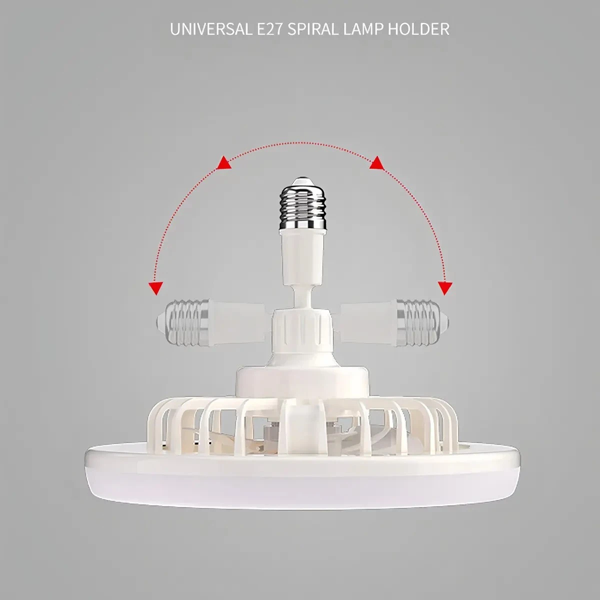 Ventilador Con Luz Led y Control Remoto Techo Soquete E27 4